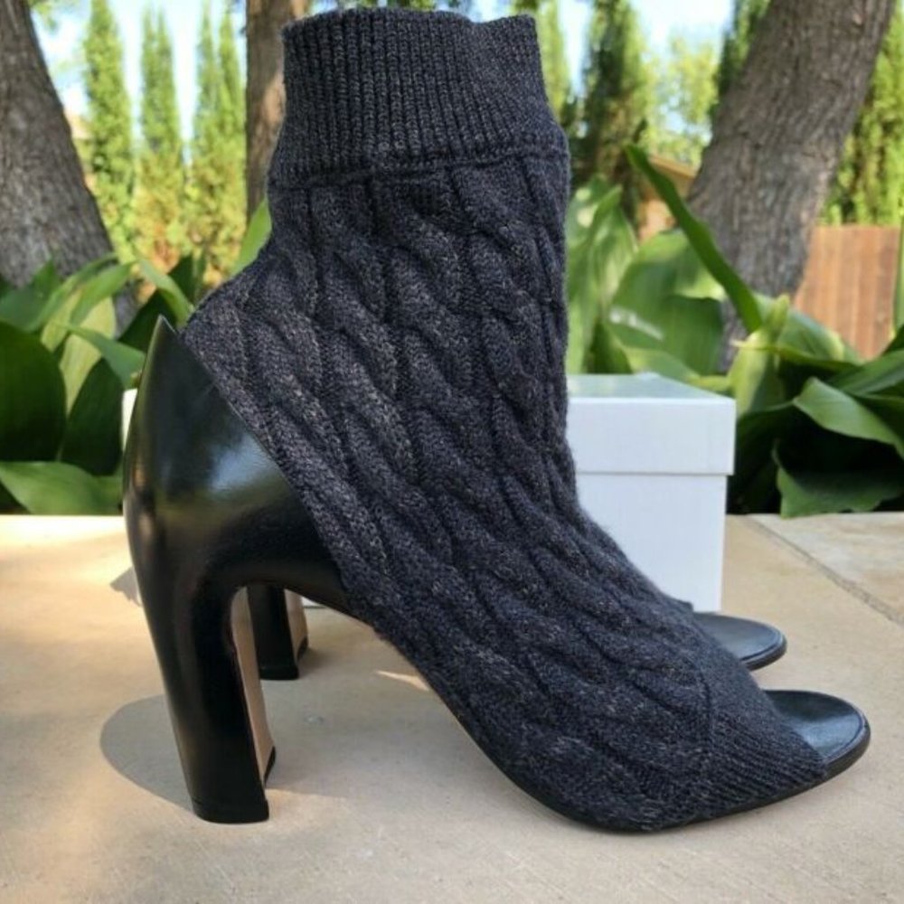 Maison Martin Margiela Knit Sock Peep Toe Boot